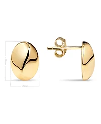 Devata Dome Stud Earrings in Gold Plated Sterling Silver