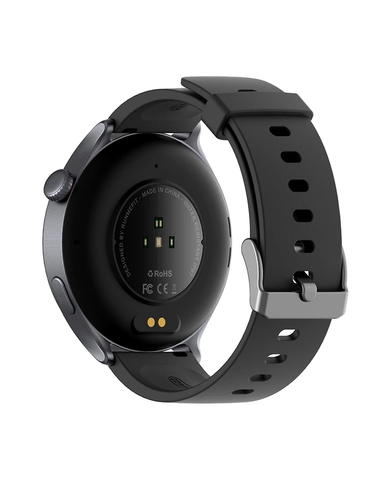 Sugift Round Smartwatch with 1.77 inch Hd Display Bluetooth Calling Fitness Tracking and Dual Straps