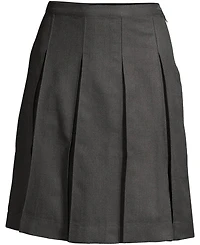 Lands' End Women's Plus Solid Top of Knee Box Pleat Skirt
