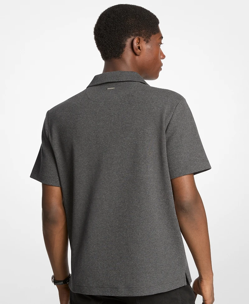 Michael Kors Men's Dense Rib Johnny Collar T-Shirt