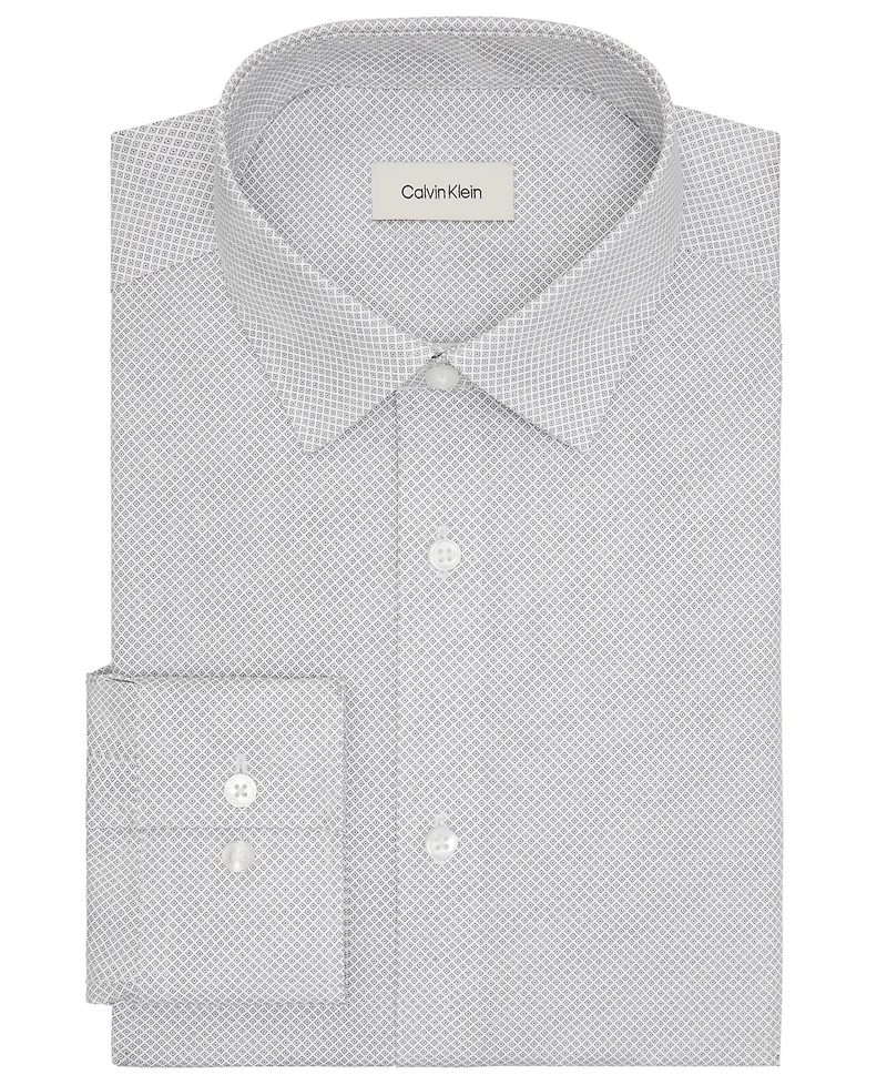 Calvin Klein Men's Refined Cotton Stretch Regular Fit Dress Shirt