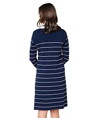 Hope & Henry Women's Organic Long Sleeve Collared Sweater Dress