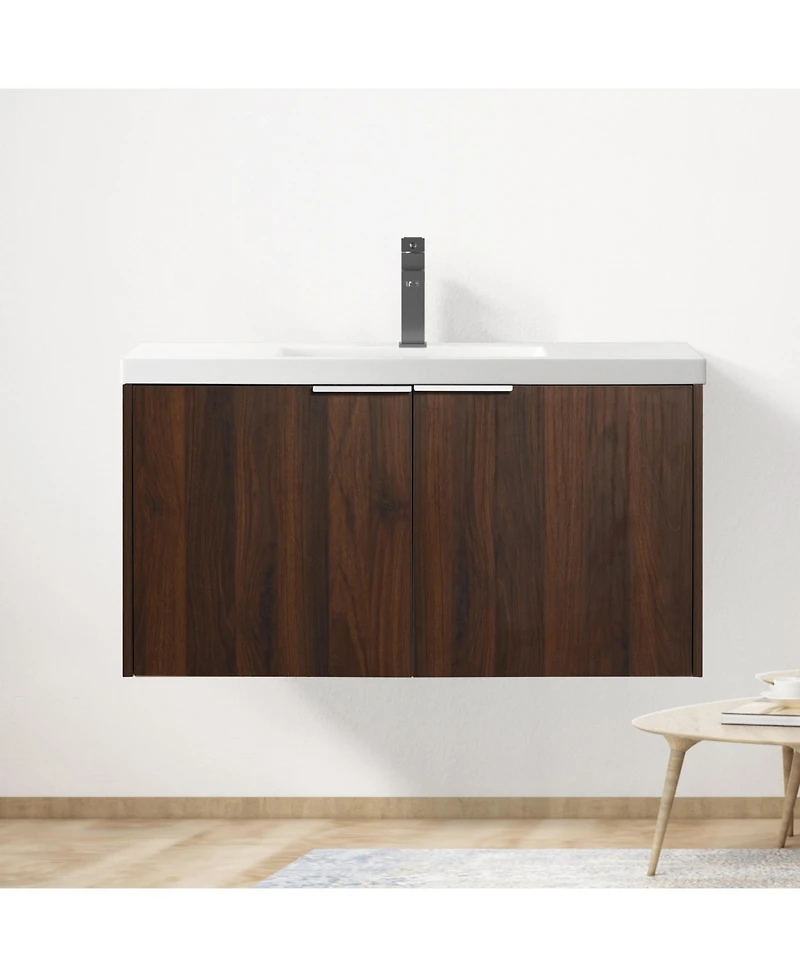 Casainc 36 Inch Floating Bathroom Vanity with Sink and Soft-Close Double Doors