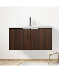 Casainc 36 Inch Floating Bathroom Vanity with Sink and Soft-Close Double Doors