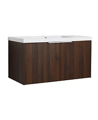 Casainc 36 Inch Floating Bathroom Vanity with Sink and Soft-Close Double Doors