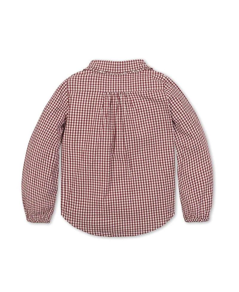 Hope & Henry Toddler Girls' Organic Button Down Peter Pan Collar Top