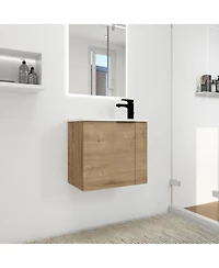 Casainc 22 Inch Floating Bathroom Vanity with Sink and Soft-Close Door for Small Bathrooms