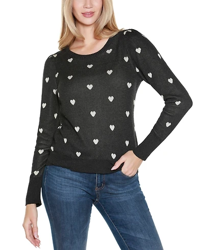 Belldini Women's Tiny Hearts Sweater