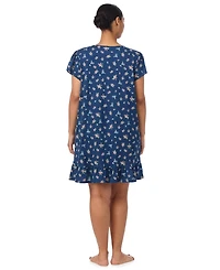 Lauren Ralph Plus Flutter Sleeve Short Nightgown