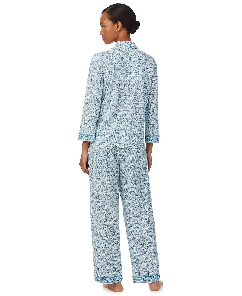 Lauren Ralph Women's 3/4-Sleeve Pajama Set