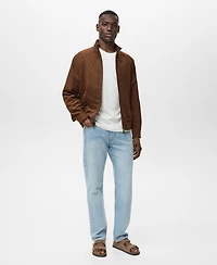 Mango Men's Suede Leather-Effect Jacket