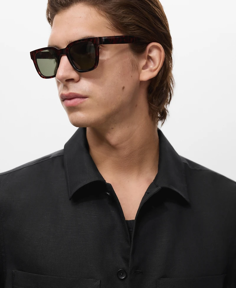 Mango Men's Linen-Blend Pockets Jacket