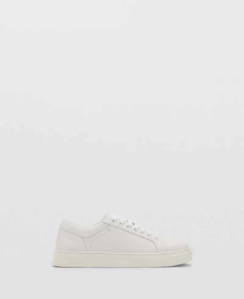 Mango Men's Leather Panel Sneakers