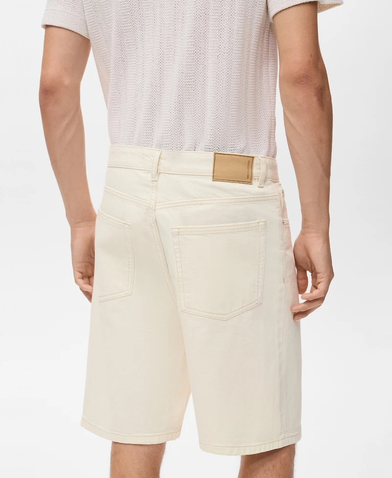 Mango Men's Denim Relaxed-Fit 9.53" Bermuda Shorts