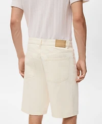 Mango Men's Denim Relaxed-Fit 9.53" Bermuda Shorts