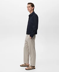 Mango Men's Zipper Cotton Jacket