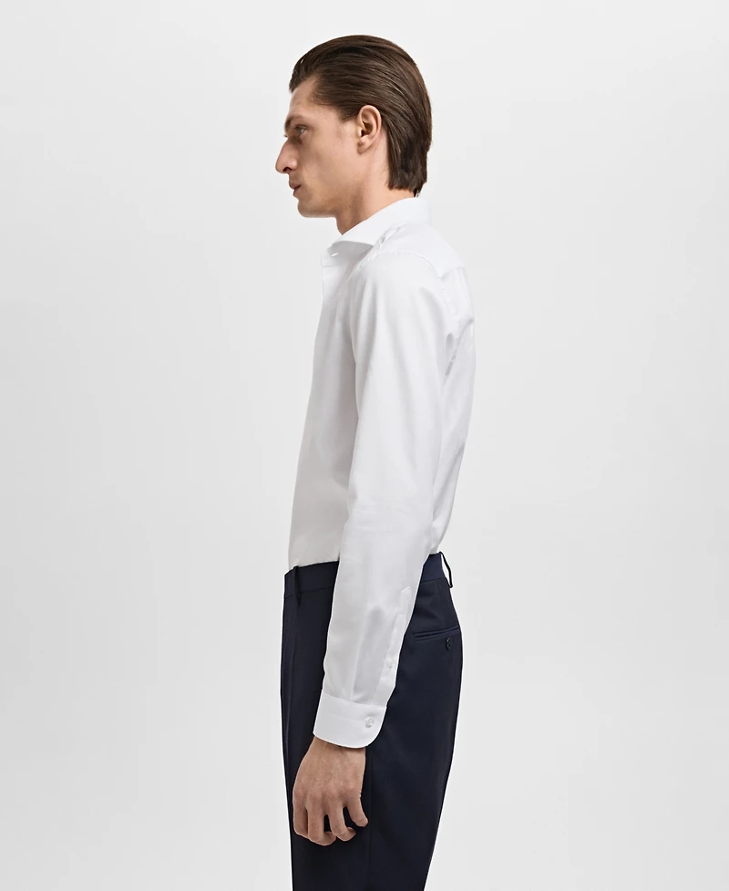 Mango Men's Slim-Fit Cotton Dress Shirt