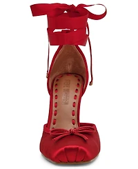 Steve Madden Women's Larina Lace-Up High-Heel Ballet Pumps