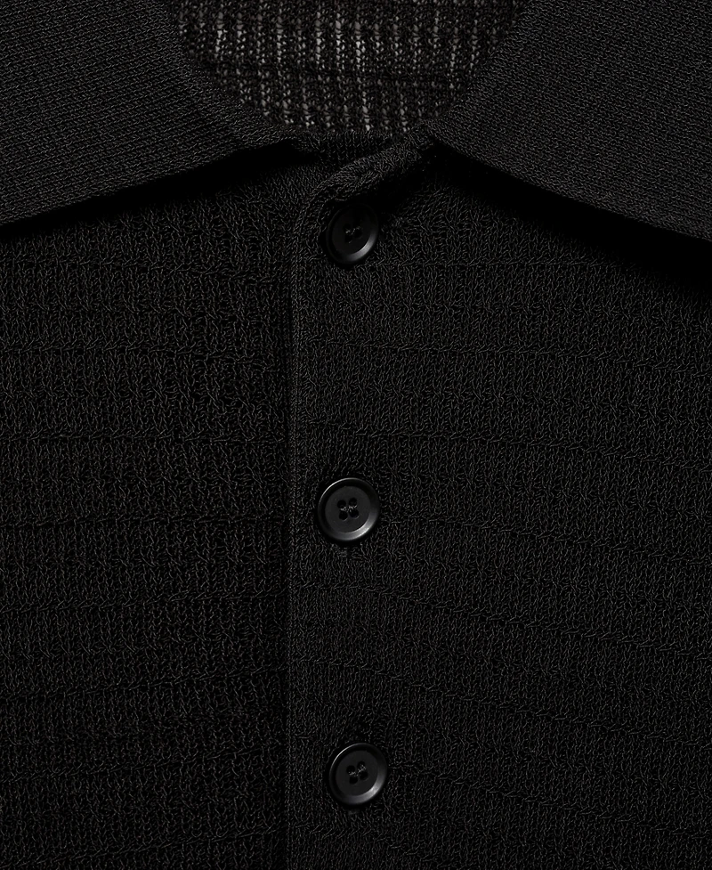 Mango Men's Fine-Knit Cotton Polo Shirt