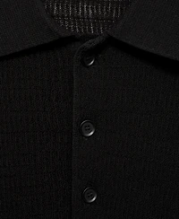 Mango Men's Fine-Knit Cotton Polo Shirt