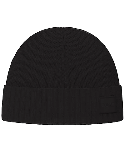 Hugo Boss Men's Akaio Turn-Up Beanie Hat