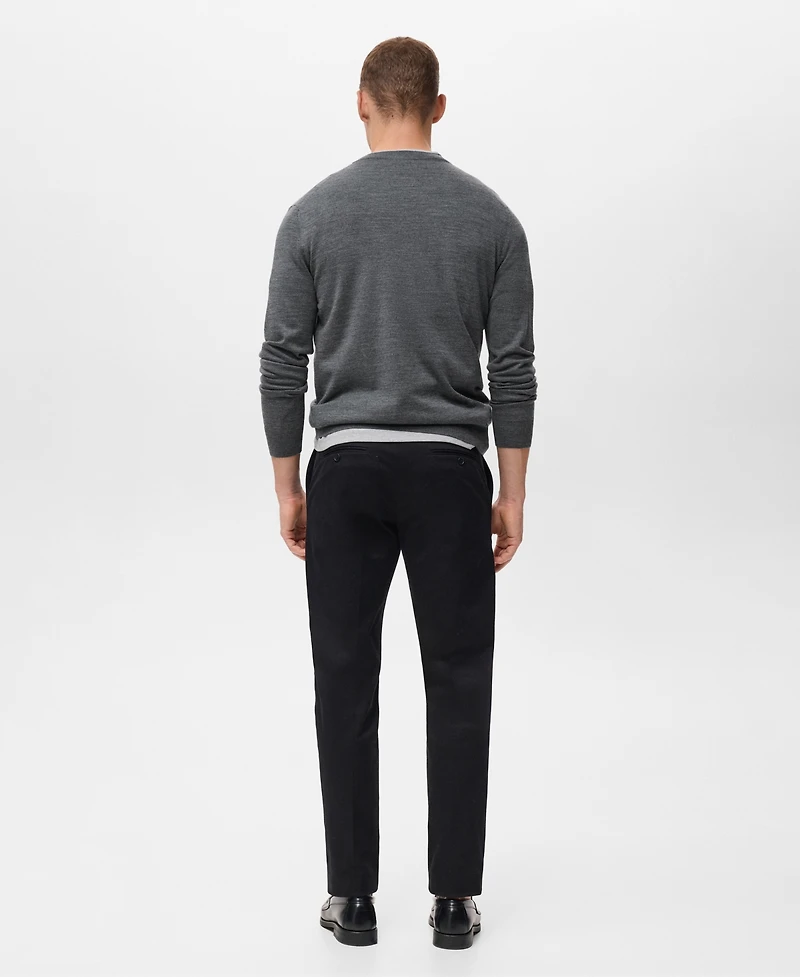 Mango Men's Wool Round-Neck Sweater