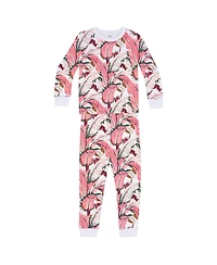 Sant and Abel Kids Martinique Pink Banana Leaf Pj Set