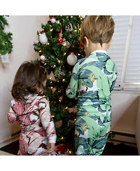 Sant and Abel Kids Martinique Green Banana Leaf Pj Set
