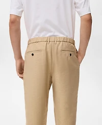 Mango Men's Straight-Fit Pleated Pants