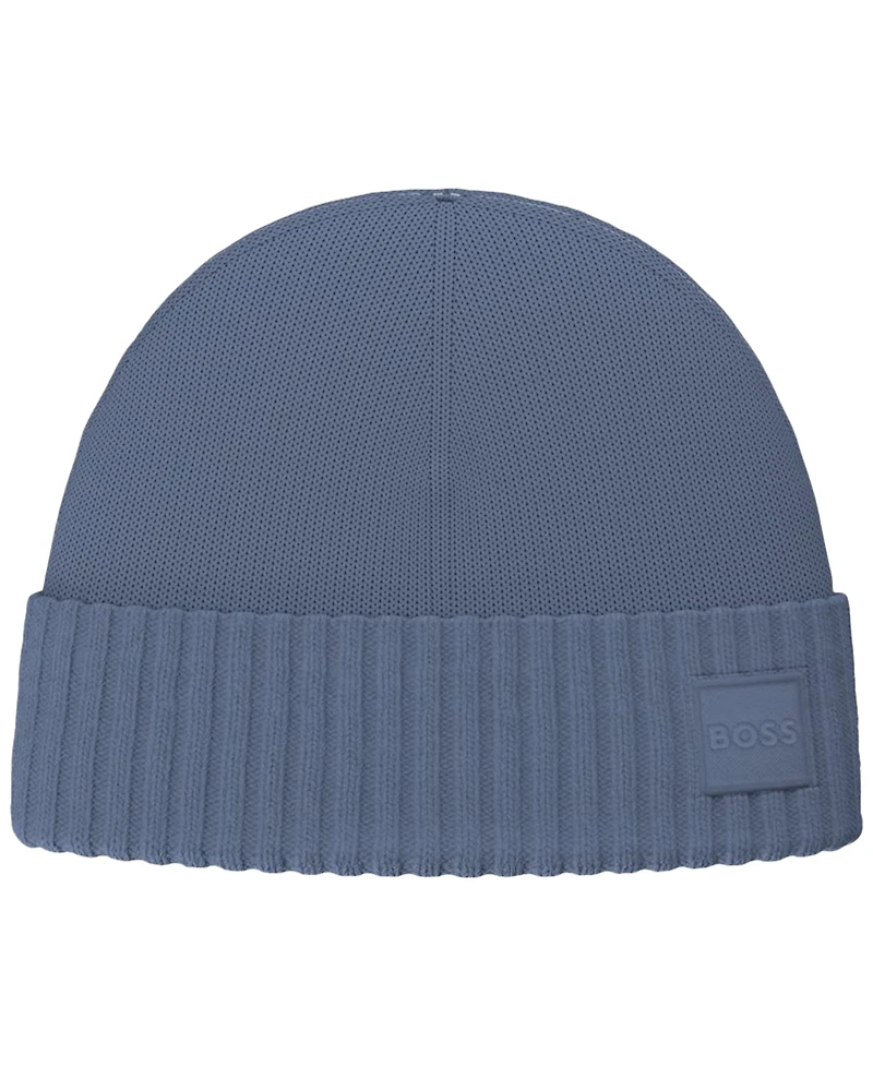 Hugo Boss Men's Akaio Turn-Up Beanie Hat