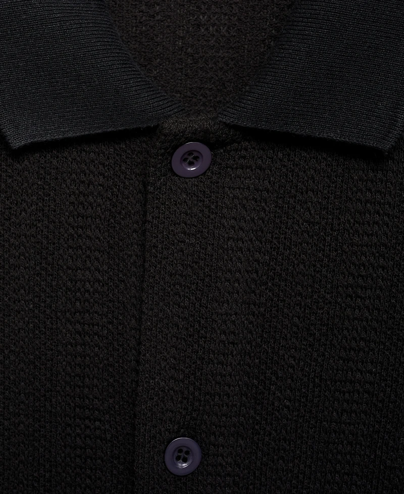 Mango Men's Structured Knitted Shirt