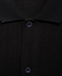 Mango Men's Structured Knitted Shirt