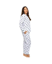 Sant and Abel Women's Tennis Navy Long Pj Set