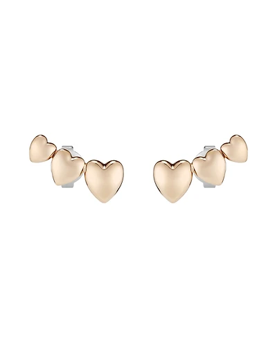 Olivia Burton Mini Heart Rose Gold Tone Stainless Steel Earrings