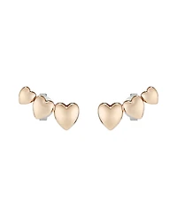Olivia Burton Mini Heart Rose Gold Tone Stainless Steel Earrings