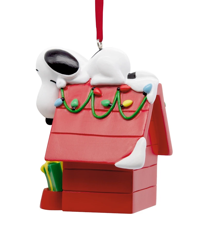 Hallmark Peanuts Snoopy on Holiday Doghouse Christmas Tree Ornament