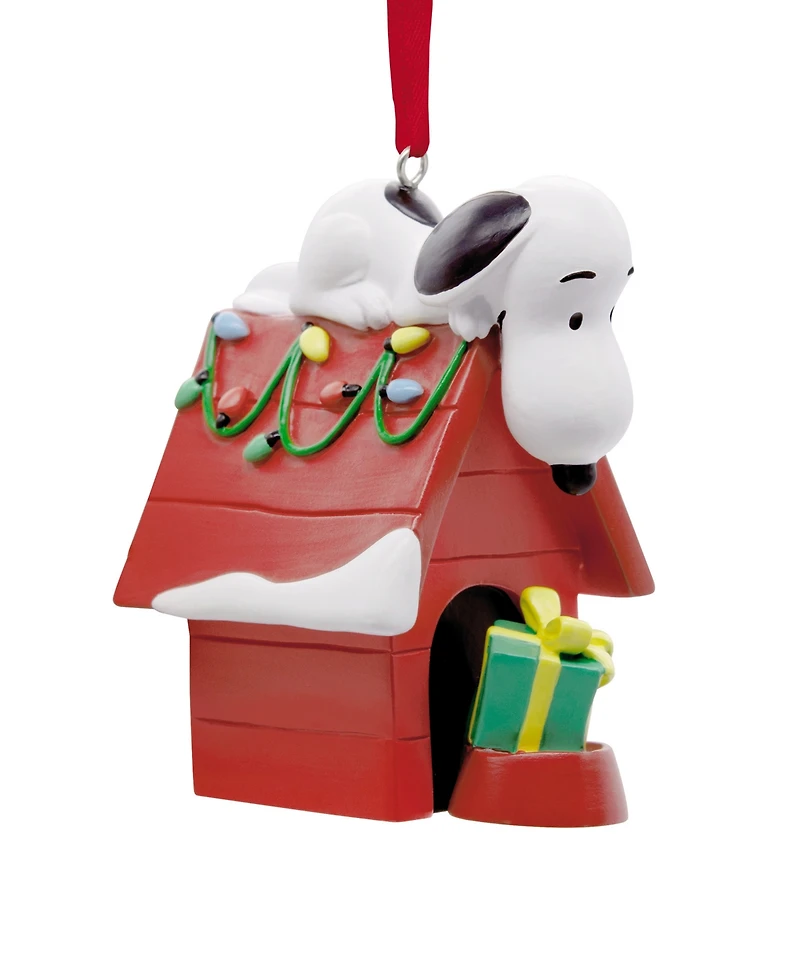 Hallmark Peanuts Snoopy on Holiday Doghouse Christmas Tree Ornament