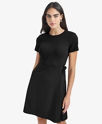 Calvin Klein Women's Short Sleeve Pleat Dress