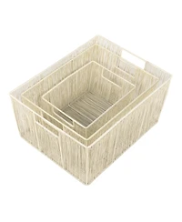 Happimess Sutton Modern Glam Handmade Wire Metal Nesting Storage Baskets, (Set of 6)
