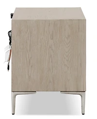 Furniture of America Fable 24" Solid Wood 2-Drawer Nightstand with Usb Port