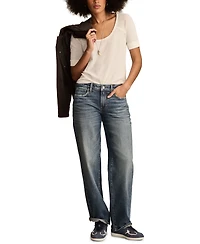 Lucky Brand Women's The Baggy Low Rise Jeans