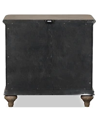 Furniture of America Aveline 29.5" Solid Wood 2-Drawer Nightstand with Usb Ports