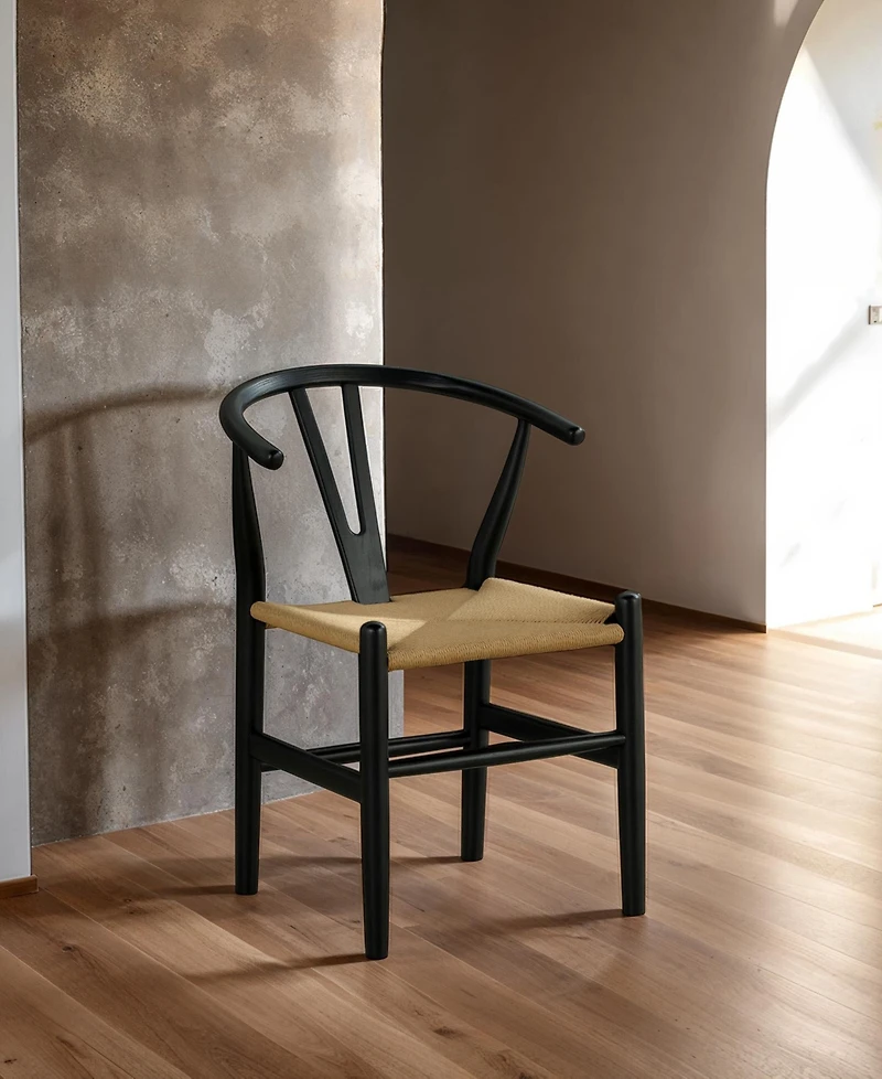 Furniture of America 2-Pc. Farre Solid Wood Rounded Side Chair Set