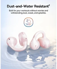 Baseus Bass BC1 Open Ear Earbuds Clip-On Headphones, Open-Ring Comfort with Tri-Curve Snug Clip,4-Mic Clear Calls, IP55 Waterproof, 38H Playtime