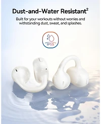 Baseus Bass BC1 Open Ear Earbuds Clip-On Headphones, Open-Ring Comfort with Tri-Curve Snug Clip,4-Mic Clear Calls, IP55 Waterproof, 38H Playtime