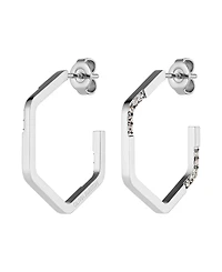 Olivia Burton Crystal Honeycomb Silver Tone Stainless Steel Earrings