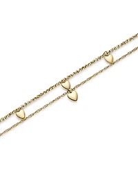 Olivia Burton Mini Heart Gold Tone Stainless Steel Bracelet