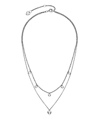 Olivia Burton Mini Heart Silver Tone Stainless Steel Necklace