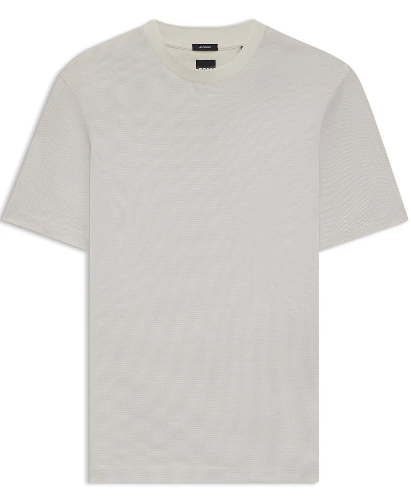 Boss by Hugo Men's Micro Pattern Mercerized-Cotton T-Shirt
