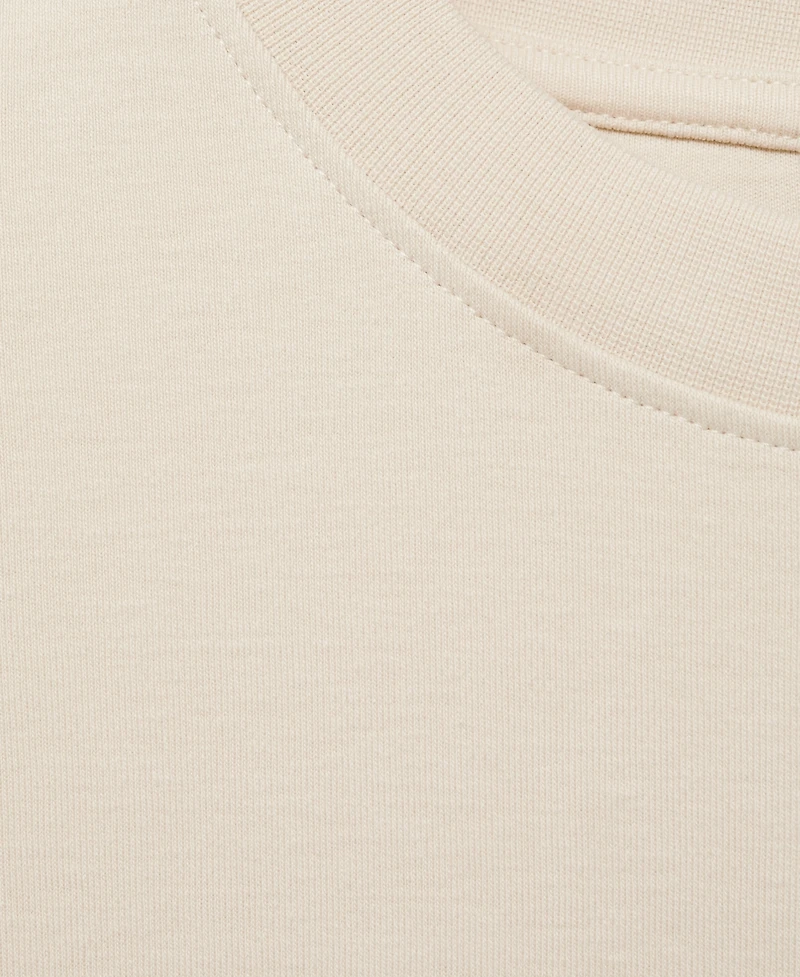 Mango Men's Oversize Cotton Pocket T-Shirt